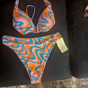 Aurielle Vibrant Swirl Bikini Set